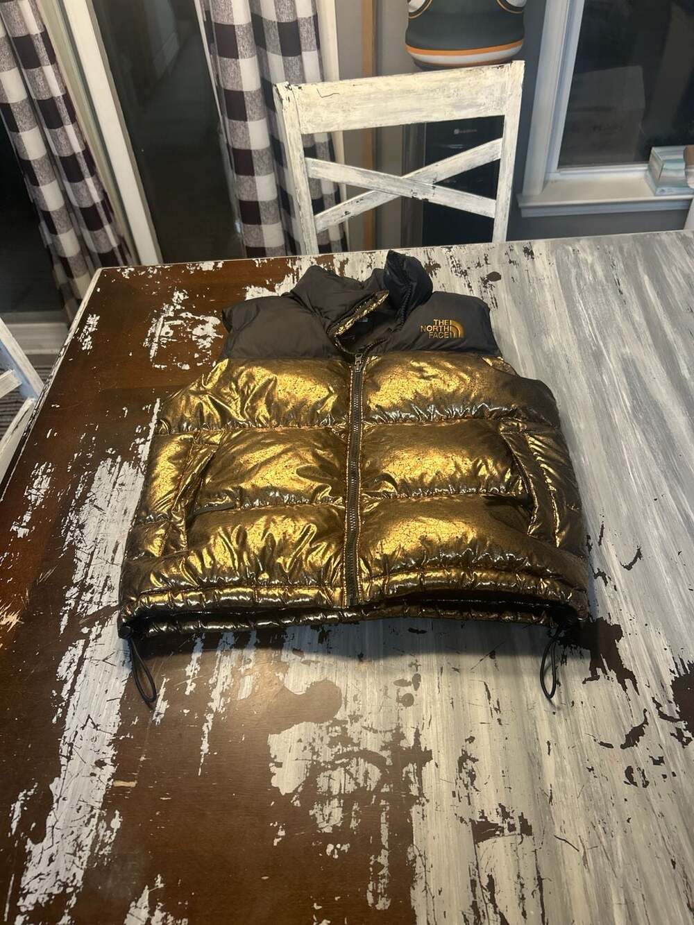 The North Face 1996 Retro Nuptse Puffer Jacket Copper Gold Black XS